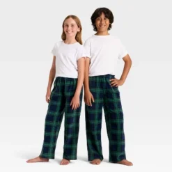 Kids' Plaid Microfleece Holiday Matching Family Pajama Pants - Wondershop™ Navy Blue -Christmas Supplies Store GUEST d72c6ee6 8956 4b59 98e4 e9da13be077d