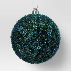 9ct Christmas Tinsel Ball Ornament Set Blue Green - Wondershop™ -Christmas Supplies Store GUEST d74dec58 4b43 475b 8522 19882b6643a2
