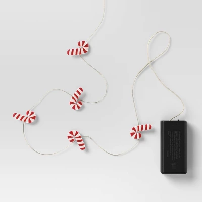 20ct LED Battery Operated Christmas Candy Cane Dew Drop Lights Warm White With Silver Wire - Wondershop™ 5 20ct LED Battery Operated Christmas Candy Cane Dew Drop Lights Warm White With Silver Wire - Wondershop™ - Image 3