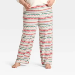 Women's "Let It Snow" Fair Isle Microfleece Holiday Matching Family Pajama Pants - Wondershop™ Cream -Christmas Supplies Store GUEST dbe3a0d7 aa19 4b15 8ec3 d3d443c59038