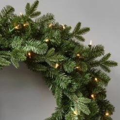 28in Prelit Artificial Christmas Wreath Natural Clear Lights - Wondershop™ -Christmas Supplies Store GUEST e2e33caa f232 44ed aa71 adddd94b3675
