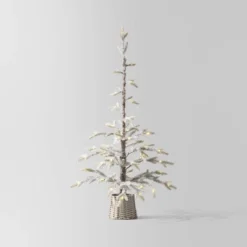 Pre-lit Flocked Balsam Fir Artificial Christmas Tree With Basket Base Warm White LED Lights - Wondershop™ -Christmas Supplies Store GUEST e56e3be5 fa1d 4302 86d2 1e22da2c0fe1