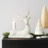 8.25" Taper Crackled Ceramic Deer Christmas Candle Holder White - Wondershop™ -Christmas Supplies Store GUEST e7184881 aa41 464d 90a6 767339477e05