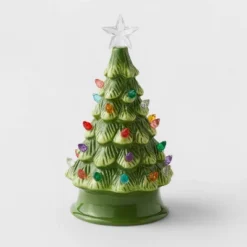 6.875" Battery Operated Lit Ceramic Christmas Tree Green - Wondershop™ -Christmas Supplies Store GUEST e9af6e13 bef7 4a6e bd1b cce2618bb948