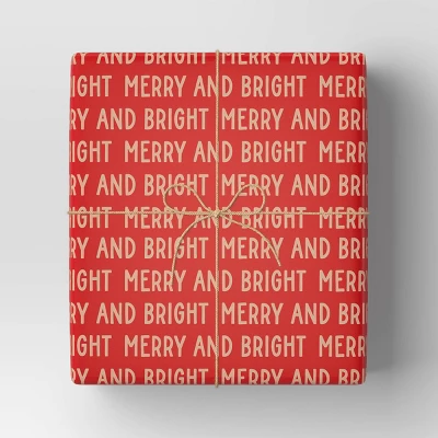 30” 20 Sq Ft Christmas Roll Wrap Merry And Bright - Wondershop™ 3 30” 20 Sq Ft Christmas Roll Wrap Merry And Bright - Wondershop™