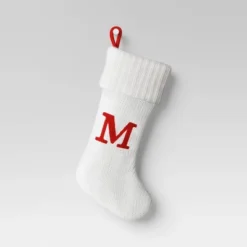 Knit Monogram Christmas Stocking White - Wondershop™ -Christmas Supplies Store GUEST ea931c04 1c18 4a27 aaaa dd353950034b