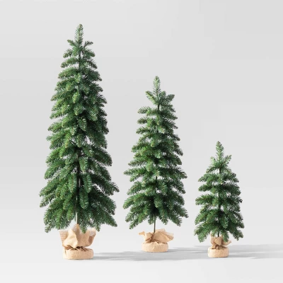 Unlit Downswept Alberta Spruce Mini Artificial Christmas Trees With Burlap Base - Wondershop™ 7 Unlit Downswept Alberta Spruce Mini Artificial Christmas Trees With Burlap Base - Wondershop™ - Image 5