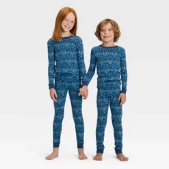 Kids' Hanukkah Ribbed Long Sleeve Shirt And Pants Holiday Matching Family Pajama Set - Wondershop™ Blue -Christmas Supplies Store GUEST eae40943 7436 413d bf46 78dcdeb76019