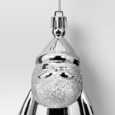 Christmas Silver Santa Ornament - Wondershop™ 4 Christmas Silver Santa Ornament - Wondershop™ - Image 2