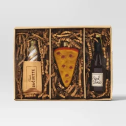 3pc Christmas Gift Ornament Set Glass Wine/Cheese/Baguette - Wondershop™ -Christmas Supplies Store GUEST ed6c2d3b 105e 4e95 bdc6 faf11e77ef47