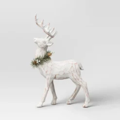 18" Standing Reindeer Animal Sculpture - Wondershop™ White -Christmas Supplies Store GUEST ee08b6df b27b 4f24 a8b3 6f5a1e047470