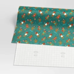 30" 50 Sq Ft Christmas Roll Wrap Reindeer Games On Green - Wondershop™ -Christmas Supplies Store GUEST ee153b75 fde9 4a2a 83e3 df9d88d5a2c7