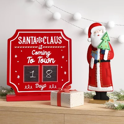 Christmas Santa Claus Is Coming To Town Countdown Sign - Wondershop™ 3 Christmas Santa Claus Is Coming To Town Countdown Sign - Wondershop™