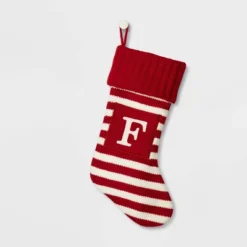 Knit Striped Monogram Christmas Stocking - Wondershop™ -Christmas Supplies Store GUEST f6449715 99fe 4962 b62d 0c96a1214af5