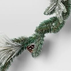 6' Flocked Mixed Greenery With Pinecones Artificial Christmas Garland Green - Wondershop™ -Christmas Supplies Store GUEST f9ff80b1 3f02 4c9b 868d acb3d101c213