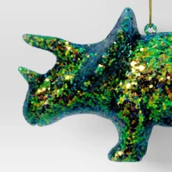 5" Christmas Plastic Chunky Glitter Dinosaur Ornament Green - Wondershop™ -Christmas Supplies Store GUEST fb3332ab 252f 46ef b0aa ef74a7e4aa6d