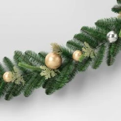 6' Decorated Mixed Greenery Christmas Artificial Garland Green/Champagne Gold - Wondershop™ -Christmas Supplies Store GUEST fb6d983d e9aa 4772 97fb 41eb8d9414f2