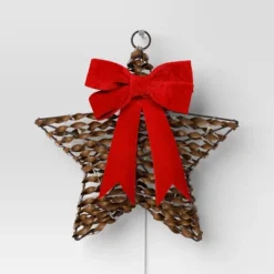30ct Battery Operated Christmas Hanging Twisted Faux Rattan Star With Red Velvet Bow - Warm White Lights - Wondershop™ 6 30ct Battery Operated Christmas Hanging Twisted Faux Rattan Star With Red Velvet Bow - Warm White Lights - Wondershop™ -Christmas Supplies Store GUEST fc787b29 94e2 422c bf12 4c976841950c