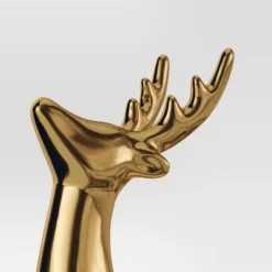 8.75" Plated Ceramic Sitting Deer Animal Figurine - Wondershop™ Gold -Christmas Supplies Store GUEST fea93add 59be 4257 b207 ec1caaa9ac99