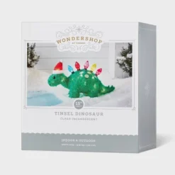 15" Incandescent Tinsel Dinosaur With Santa Hat Christmas Novelty Sculpture Light - Wondershop™ -Christmas Supplies Store GUEST ff89238c a5d4 4a7e b1fc eac9f99c2c96